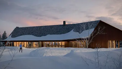 Visualisering över hur en hotellbyggnad skulle kunna utformas. Illustration: Nordmark & Nordmark. 