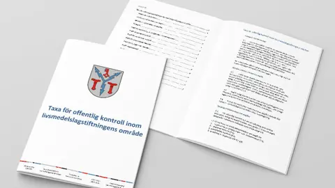 Ett dokument av papper mot en grå bakgrund.