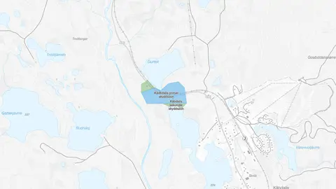 Karta över Kåbdalis vattenskyddsområde